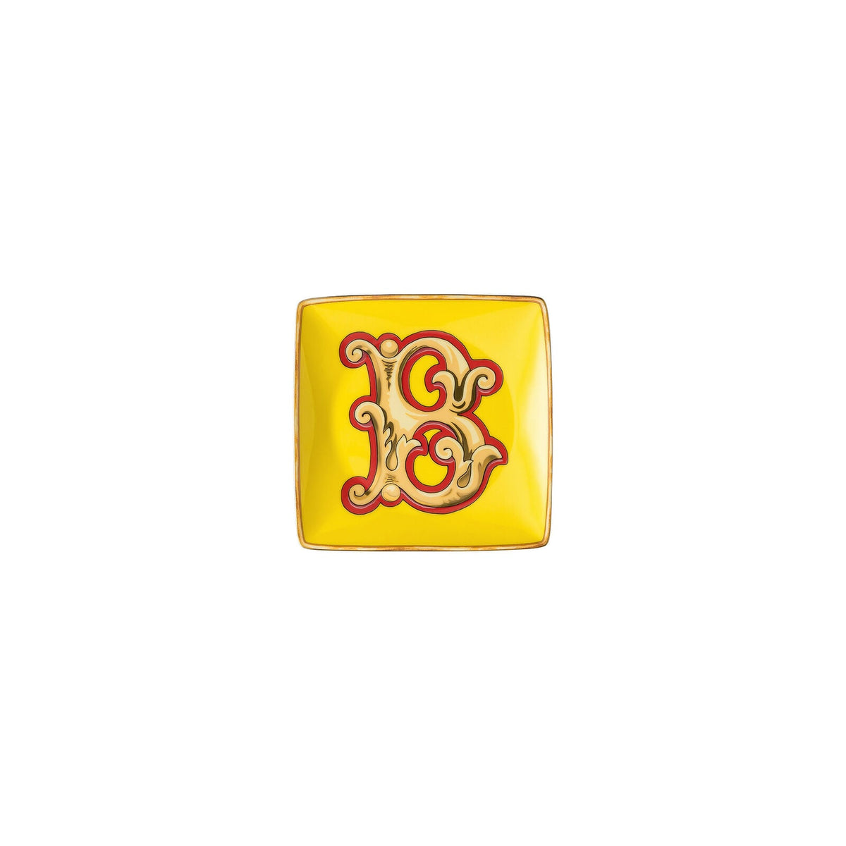Versace Holiday Alphabet B Bowl 12 cm sq. flat front view