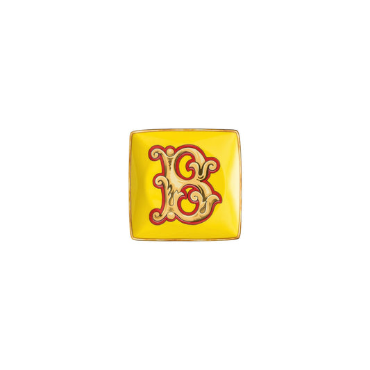 Versace Holiday Alphabet B Bowl 12 cm sq. flat front view