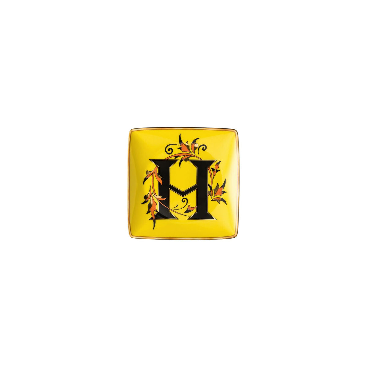Versace Holiday Alphabet H Bowl 12 cm sq. flat front view