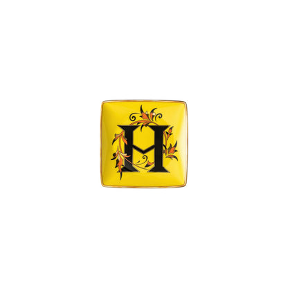 Versace Holiday Alphabet H Bowl 12 cm sq. flat front view