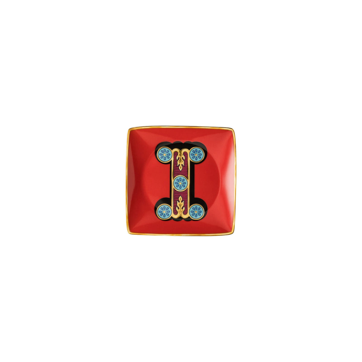 Versace Holiday Alphabet I Bowl 12 cm sq. flat front view