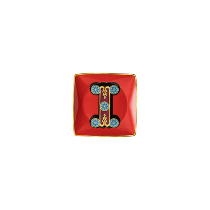 Versace Holiday Alphabet I Bowl 12 cm sq. flat front view