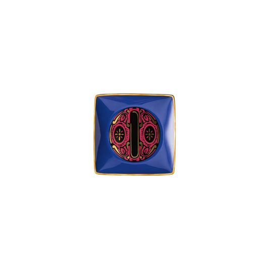 Versace Holiday Alphabet O Bowl 12 cm sq. flat front view