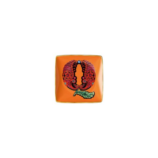 Versace Holiday Alphabet Q Bowl 12 cm sq. flat front view