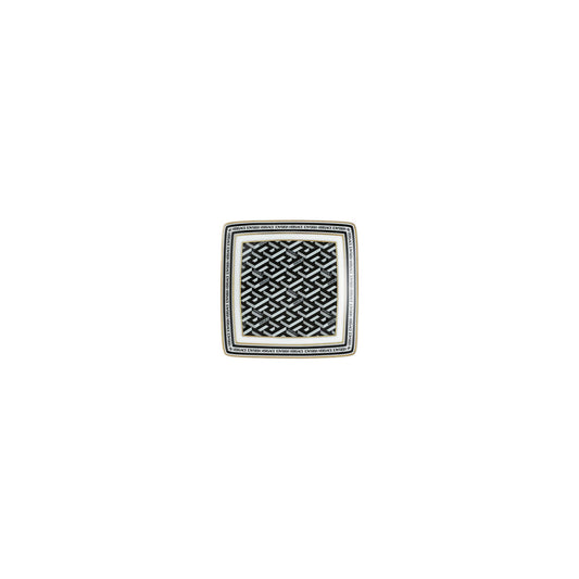 Versace La Greca Signature Black Bowl 9 cm sq. flat front view