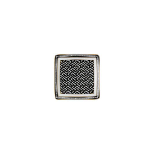 Versace La Greca Signature Black Bowl 12 cm sq. flat front view