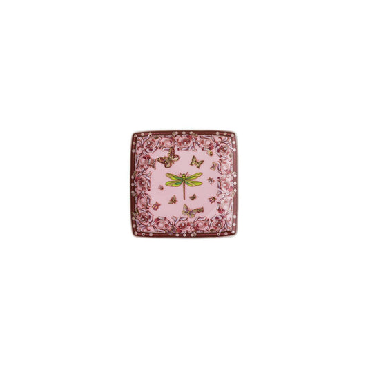Versace Le Jardin Pink Bowl 12 cm sq. flat front view
