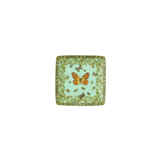 Versace Le Jardin Green Bowl 12 cm sq. flat front view