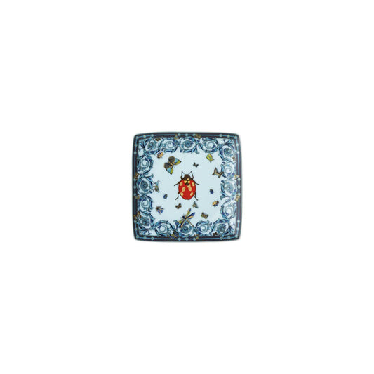Versace Le Jardin Blue Bowl 12 cm sq. flat front view