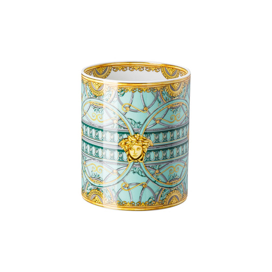Versace Scala Palazzo Verde Vase 18 cm front view