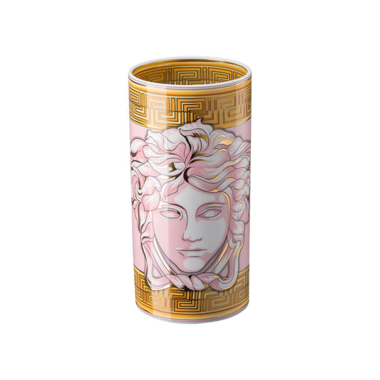 Versace Medusa Amplified Pink Coin Vase 24 cm front view