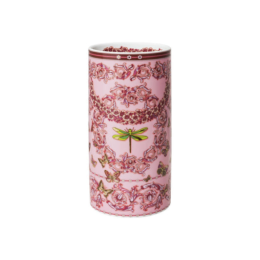 Versace Le Jardin Pink Vase 24 cm front view