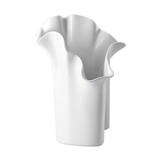 Rosenthal White Rosenthal Asym White Vase 30 cm front view