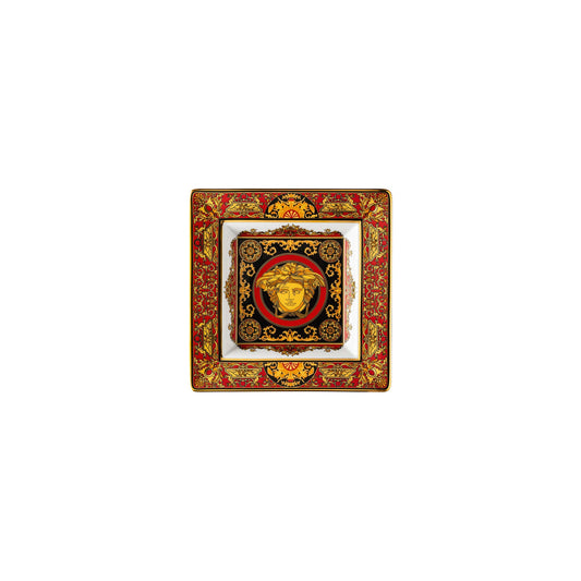 Versace Medusa Red Giftware – Square Dish 14 cm front view