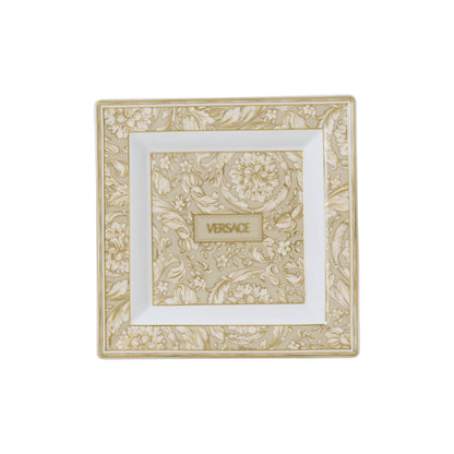Versace Barocco Beige Dish 22 cm front view