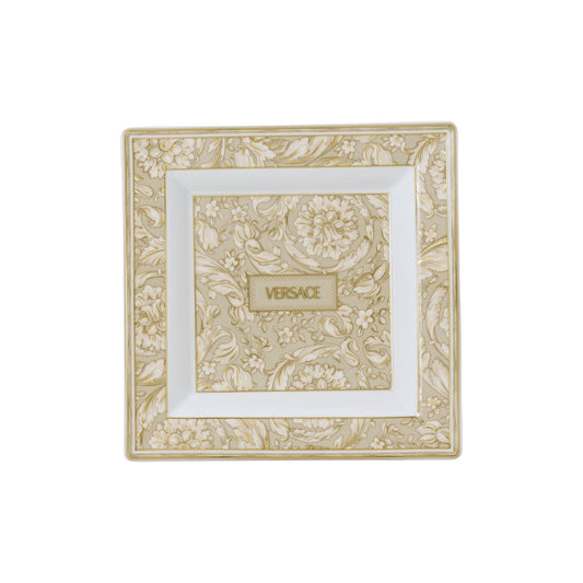 Versace Barocco Beige Dish 22 cm front view