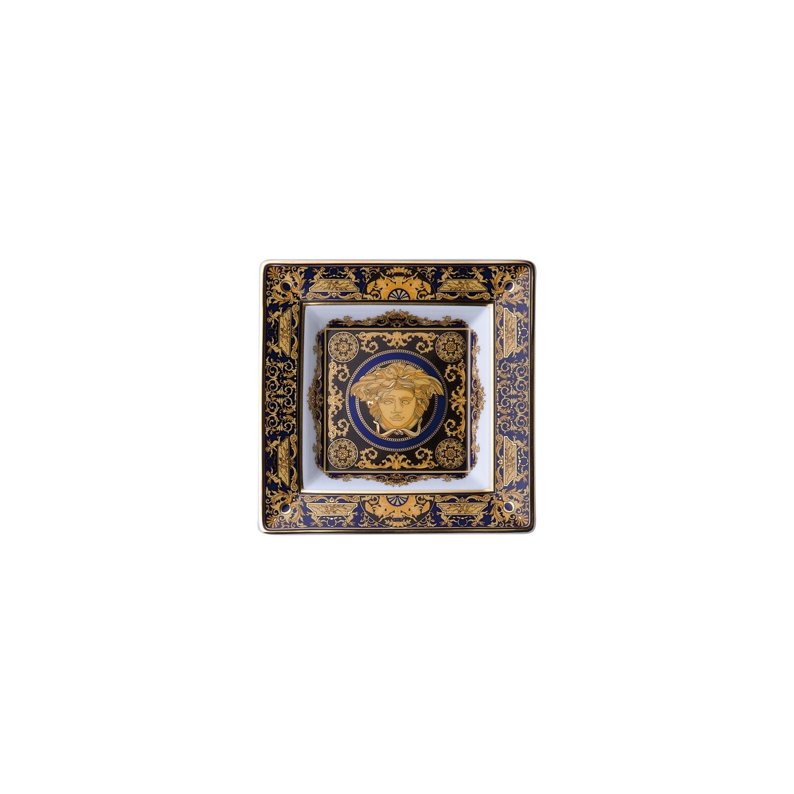 Versace Medusa Blue - Dish 14 cm front view