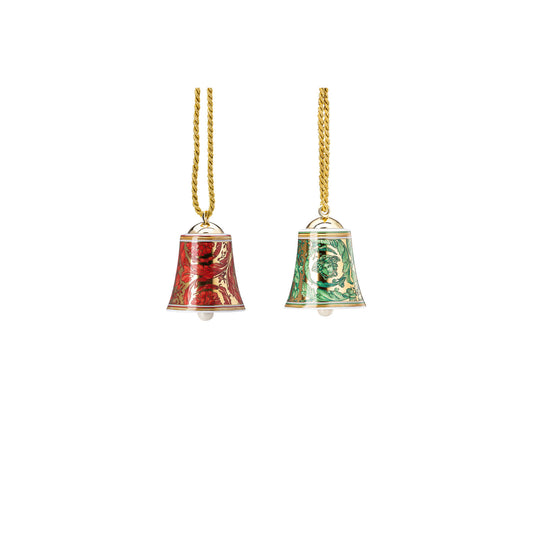 Versace Medusa Garland Set 2porcelain bells - Front View