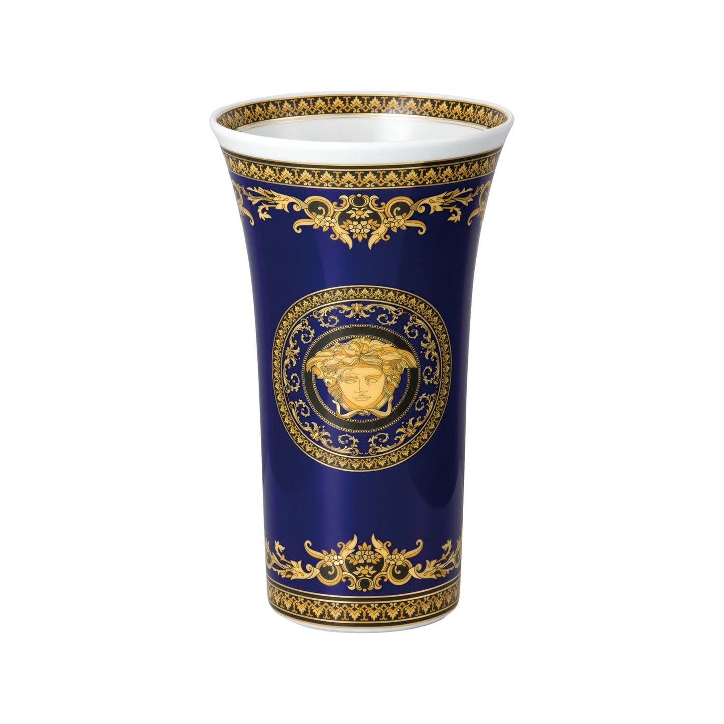 Versace Medusa Blue Vase 26 cm front view