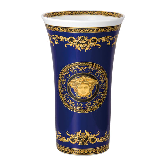Versace Medusa Blue Vase 34 cm front view
