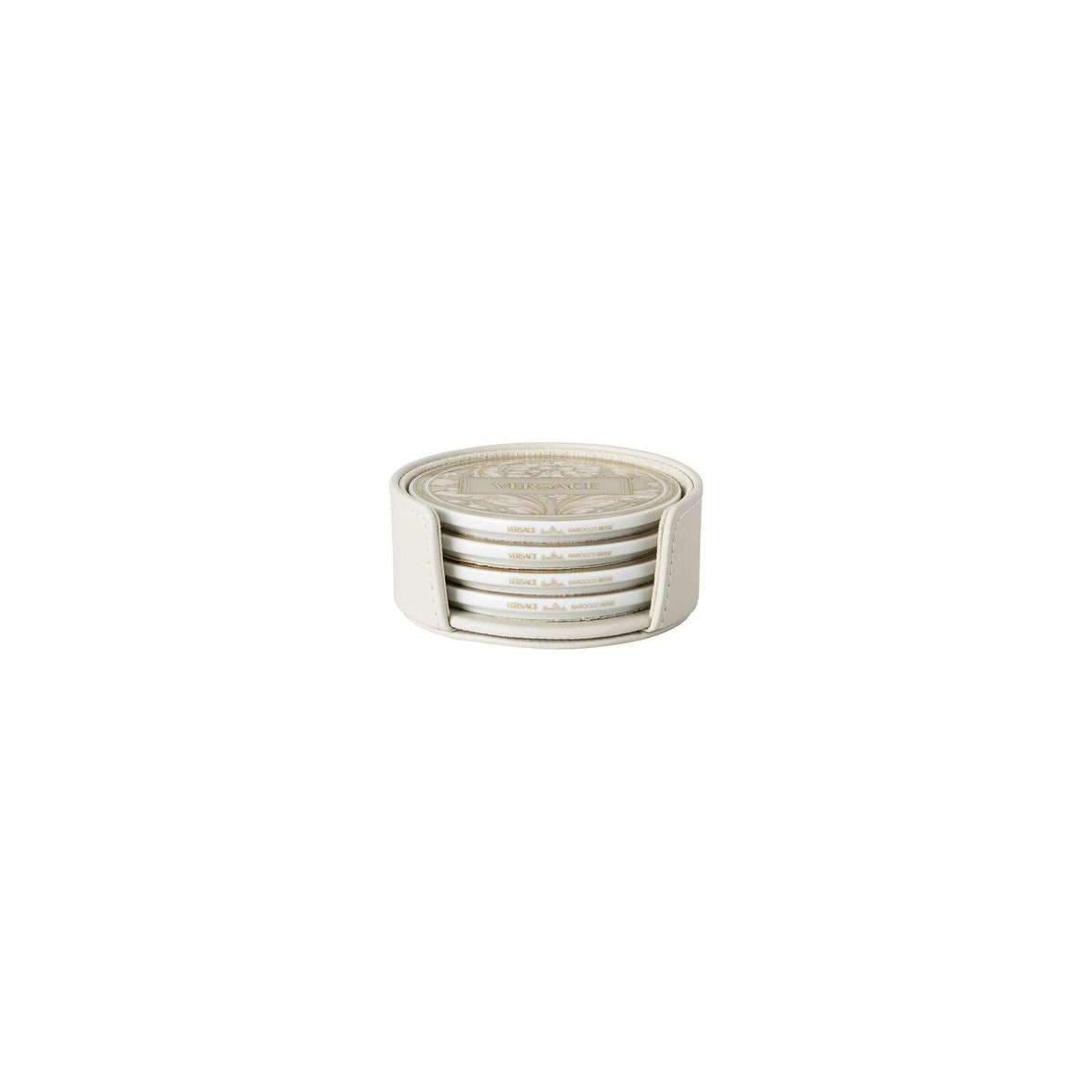 Versace Barocco Beige Porcel.coaster 4 pcs front view