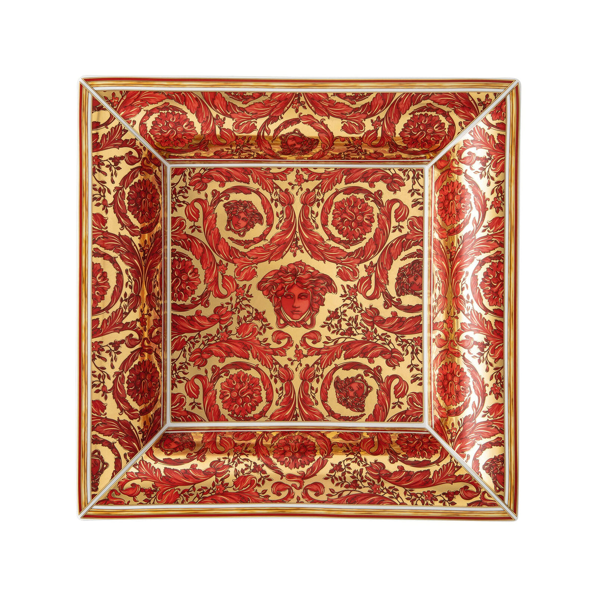 Versace Medusa Garland Red Dish 28 cm front view