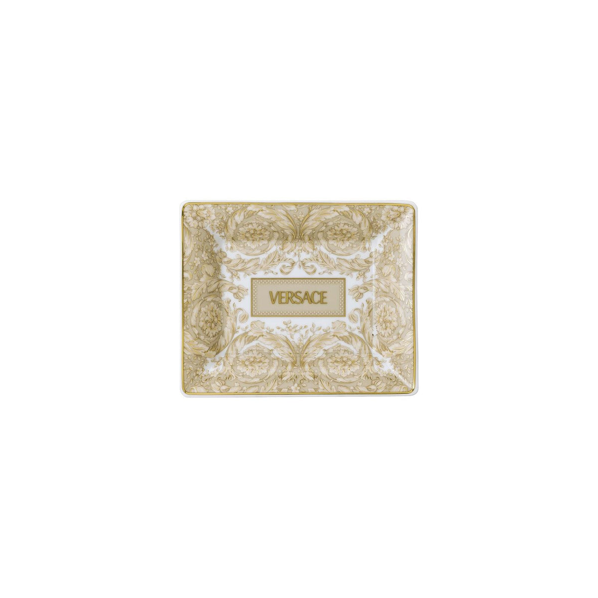 Versace Barocco Beige Dish 15 cm front view