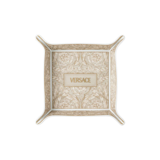 Versace Barocco Beige Vide Poche 18x18 cm front view