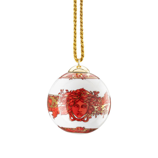Versace Medusa Garland Red Porc. Ball front view