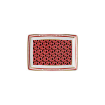 Versace La Greca Signature Red Platter 18 cm front view