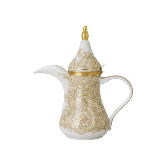 Versace Barocco Beige Coffee Pot Dallah front view
