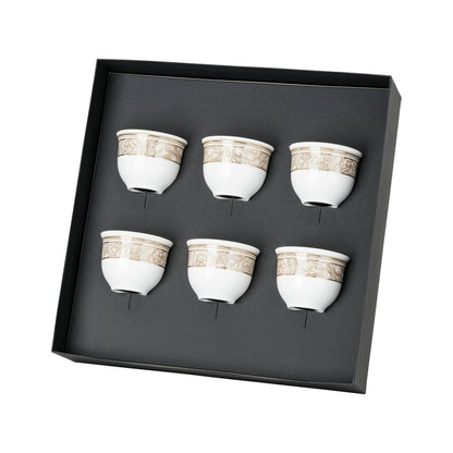Versace Barocco Beige 6 cups sm. w/o hdl. front view