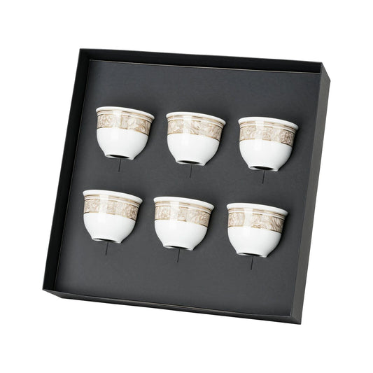 Versace Barocco Beige 6 cups sm. w/o hdl. front view