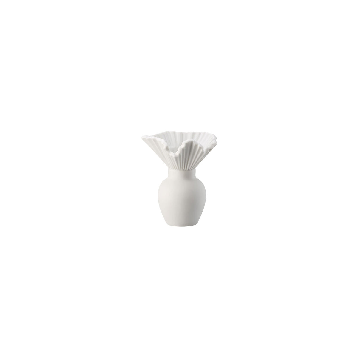 Rosenthal White matt Rosenthal Falda White matt Vase 10 cm front view