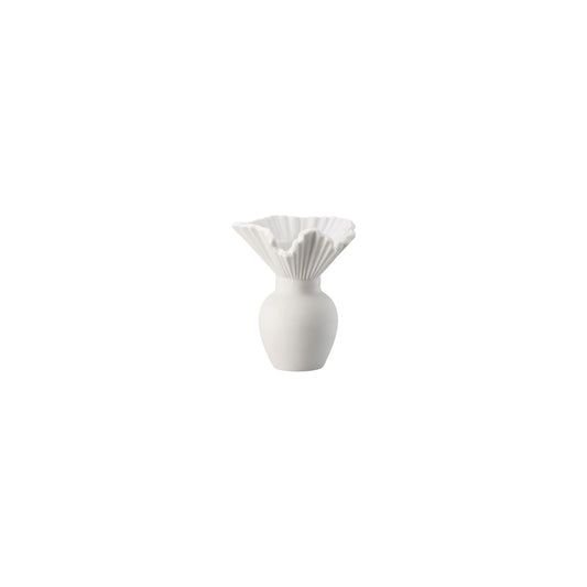 Rosenthal White matt Rosenthal Falda White matt Vase 10 cm front view