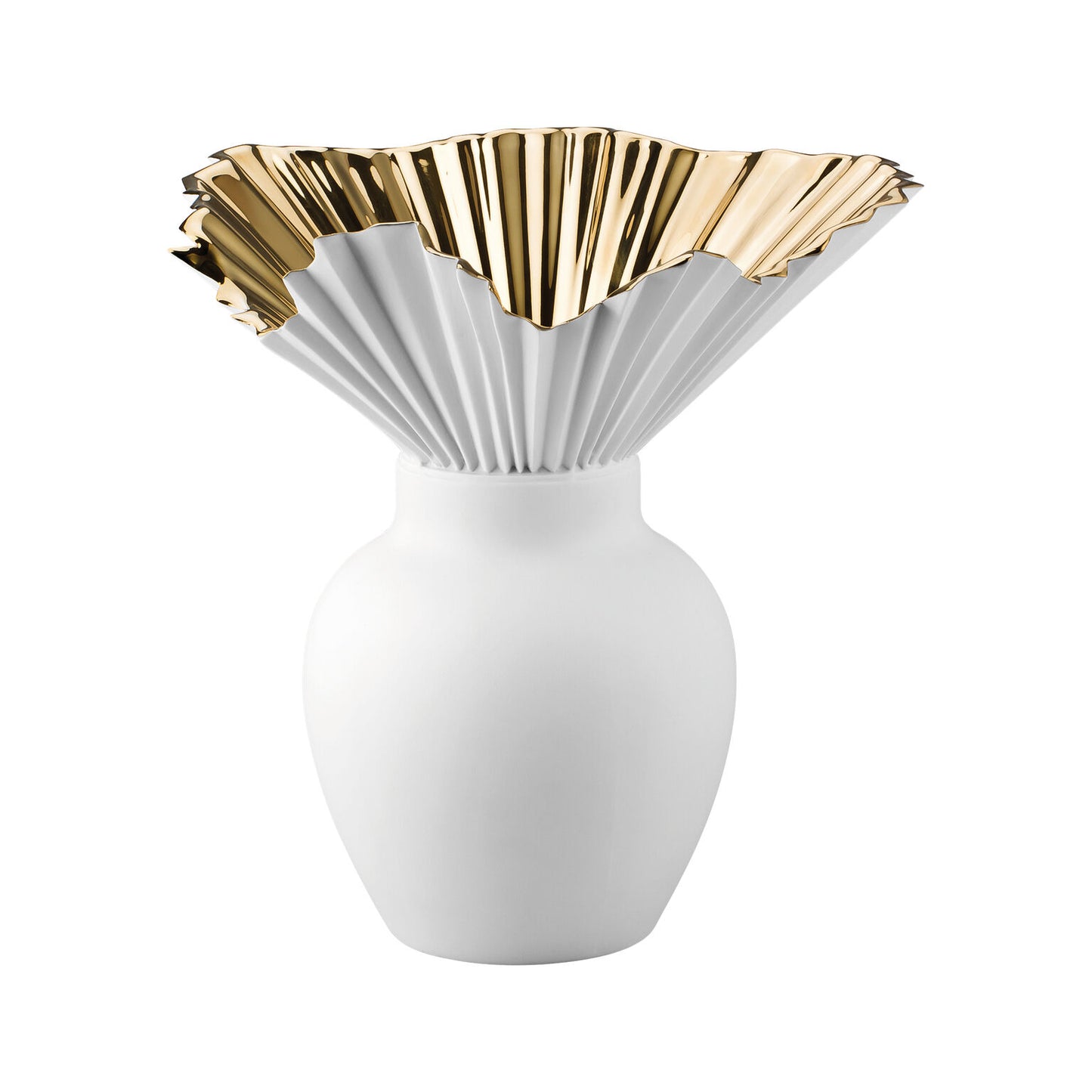 Rosenthal Gold titanisiert Rosenthal Falda Gold titanisiert Vase 27 cm front view