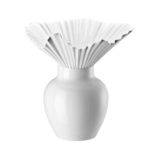 Rosenthal White Rosenthal Falda White Vase 27 cm front view