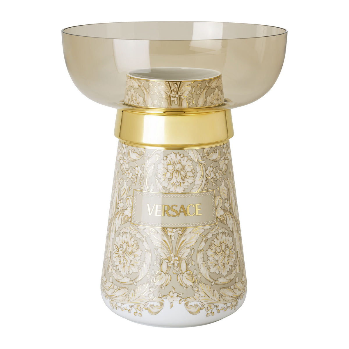 Versace Barocco Beige Top part vase 38 cm front view