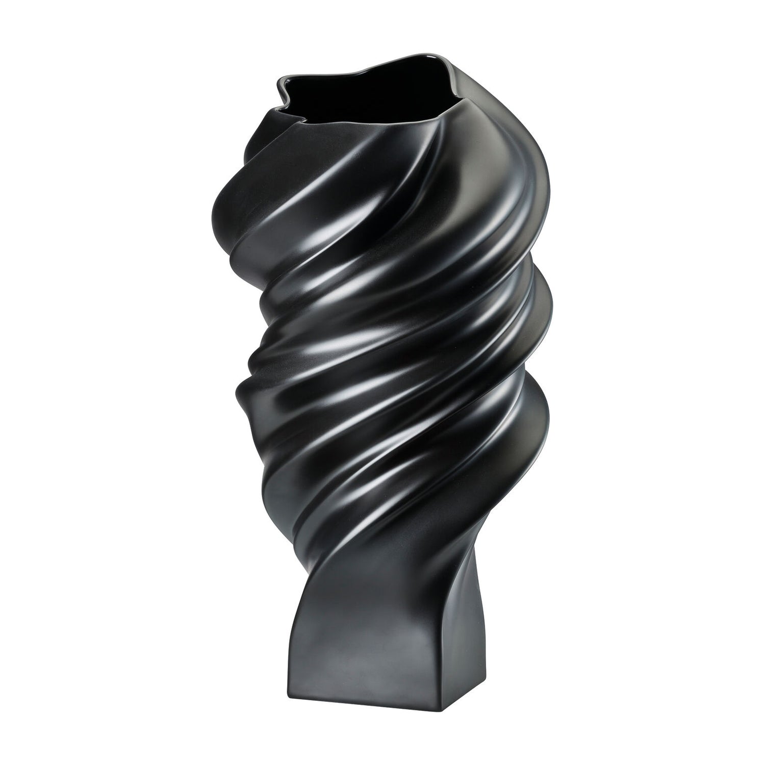Rosenthal Black matt Rosenthal Squall Black matt Vase 32 cm front view