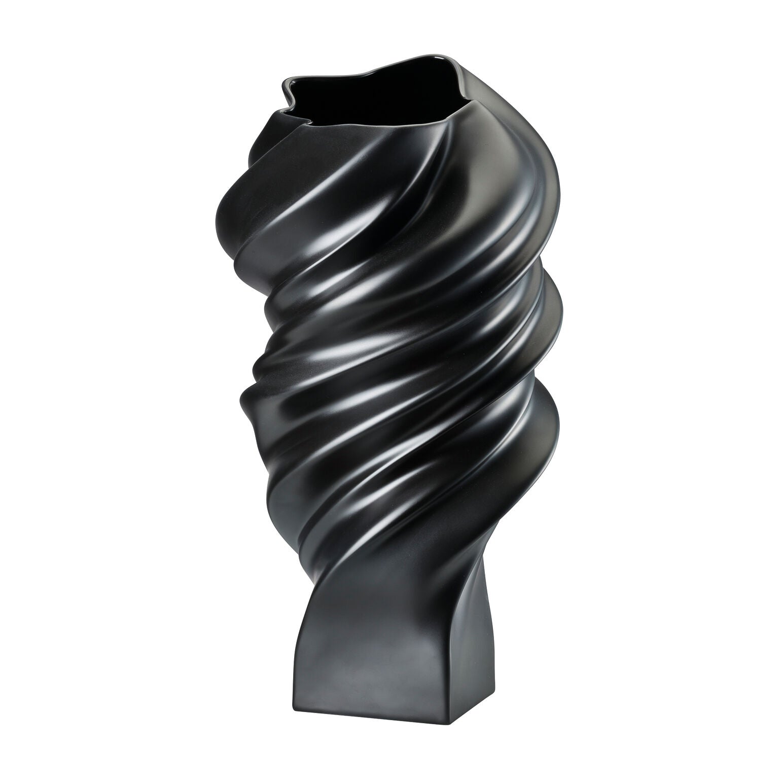 Rosenthal Black matt Rosenthal Squall Black matt Vase 32 cm front view