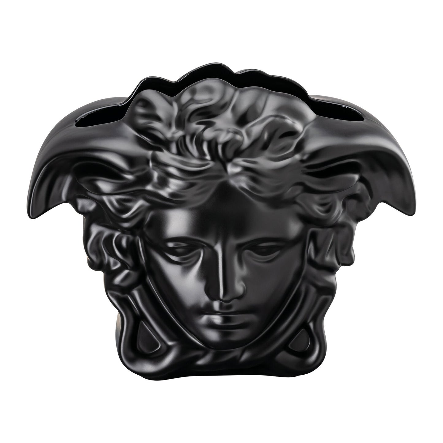Versace Medusa Grande Black Vase – 30 cm front view