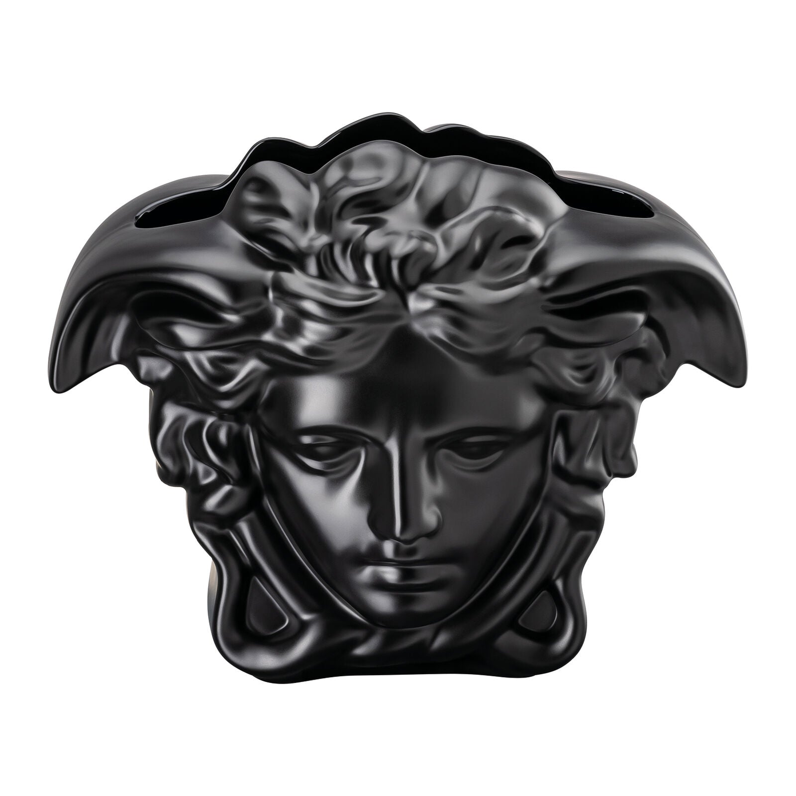 Versace Medusa Grande Black Vase – 30 cm front view