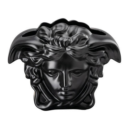 Versace Medusa Grande Black Vase – 30 cm front view