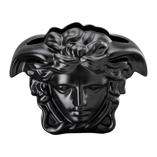 Versace Medusa Grande Black Vase – 30 cm front view