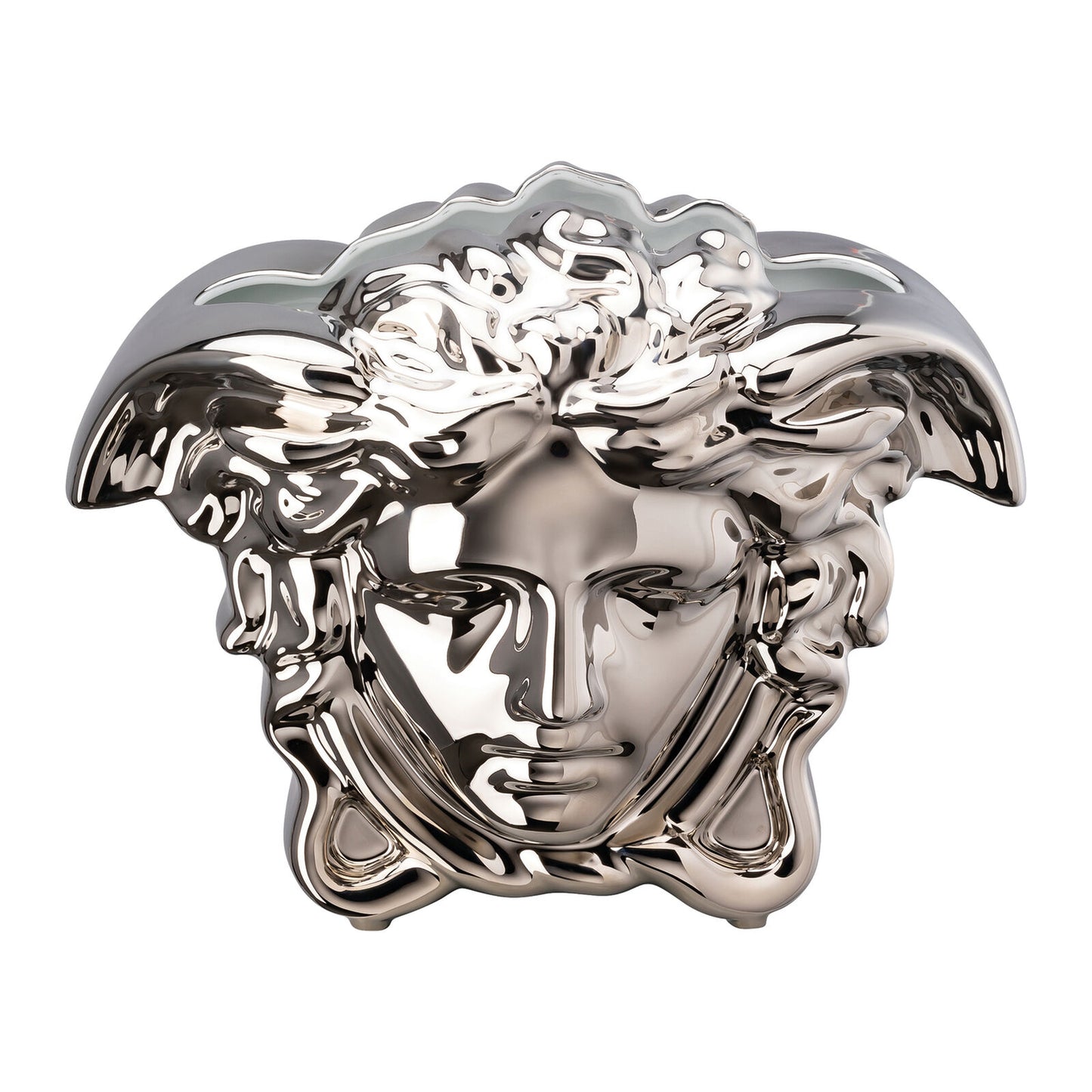 Versace Medusa Grande Silver Vase – 30 cm front view