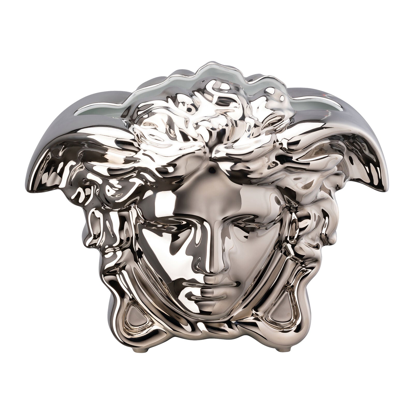 Versace Medusa Grande Silver Vase – 30 cm front view