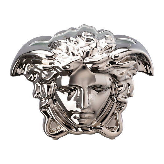 Versace Medusa Grande Silver Vase – 30 cm front view