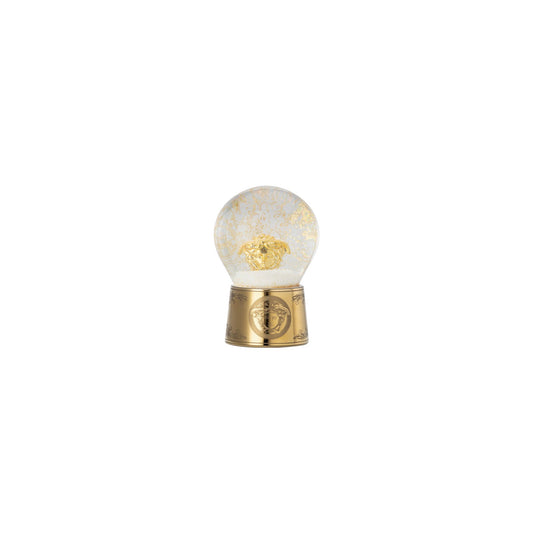 Versace Golden Medusa Glass Sphere With Snow Effect (Snowglobe) front view