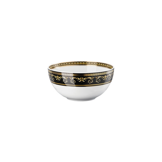 Versace Virtus Gala Black Soup/Cereal Bowl – 15 cm front view