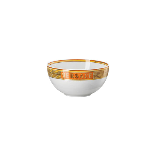 Versace Medusa Amplified Orange Coin Soup bowl 15 cm front view